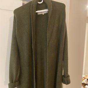 Pink martini olive green coatigan